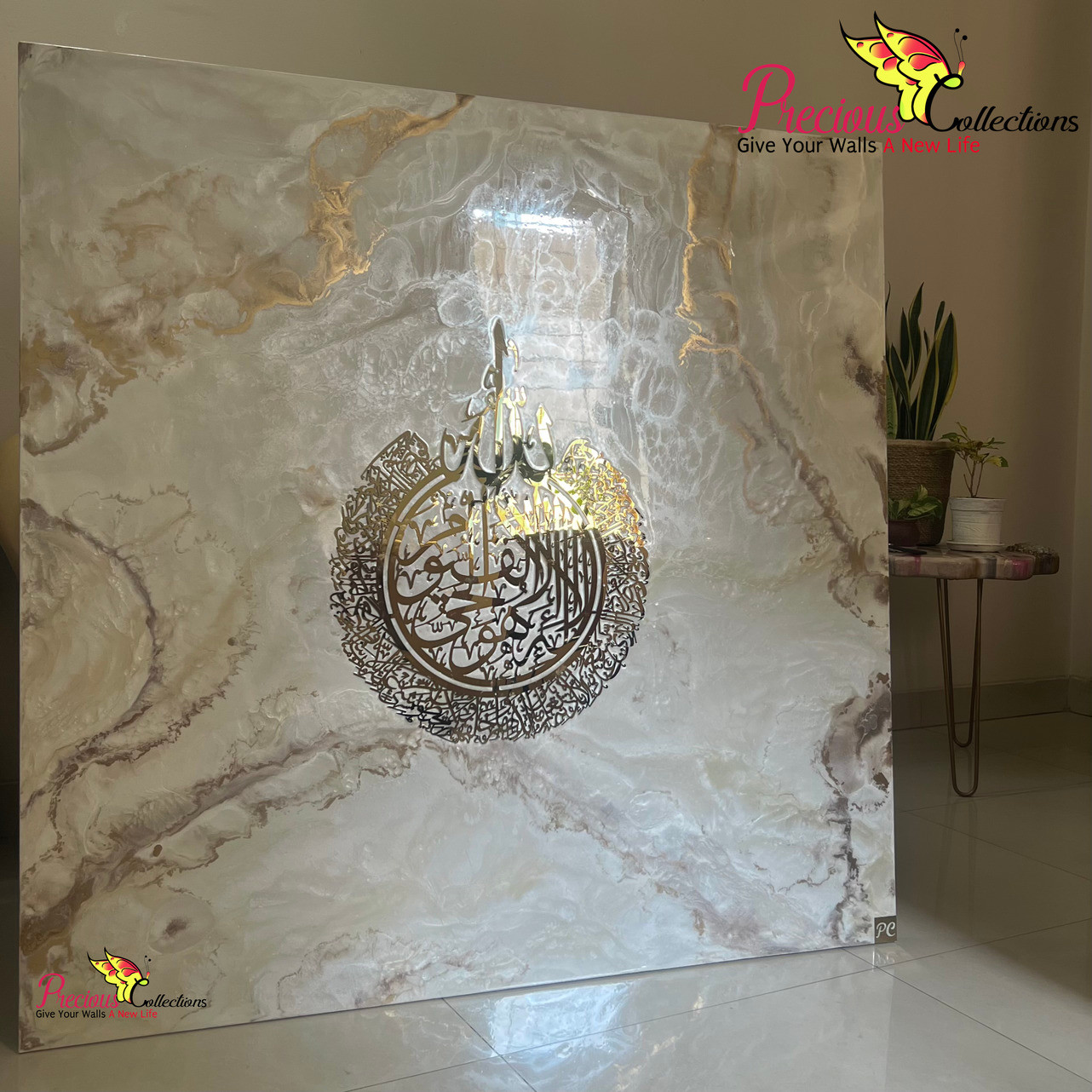 Epoxy Resin Calligraphy Painting