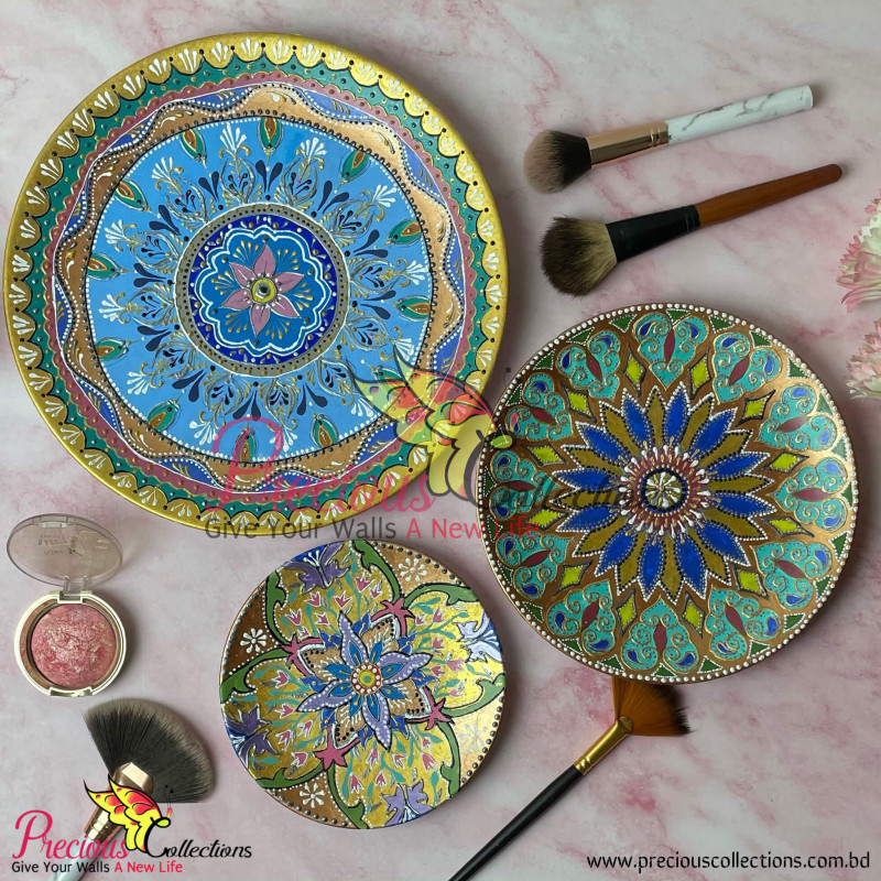 Turkish Theme Texture Hand Painting on Ceramic Plates