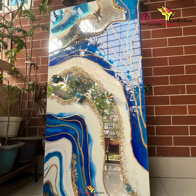 Epoxy Resin Painting with Mirror