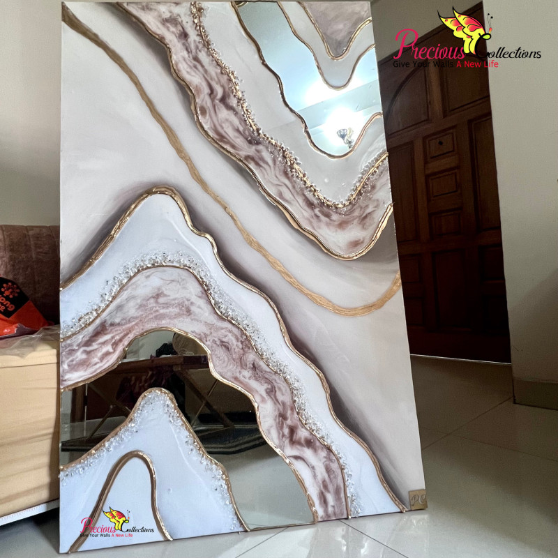 Epoxy Resin Painting with Mirror